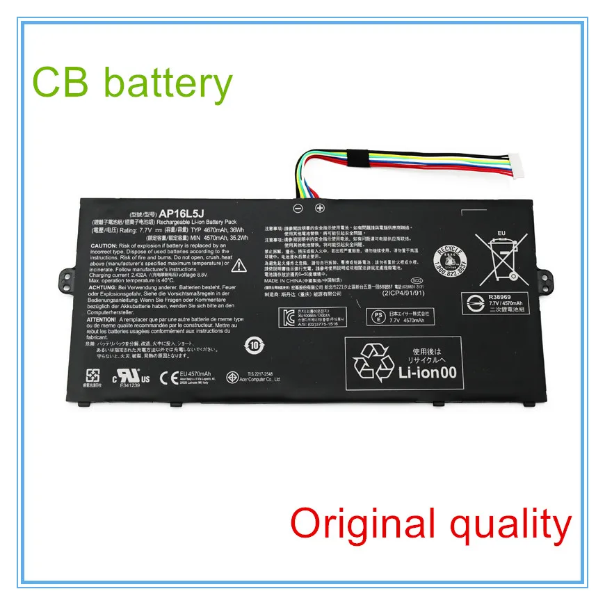 Nova Ap16l5j Bateria do Portátil para Sf51452t Spin Sp11132n 2icp4 91 91 36wh 7.7v 4670mah