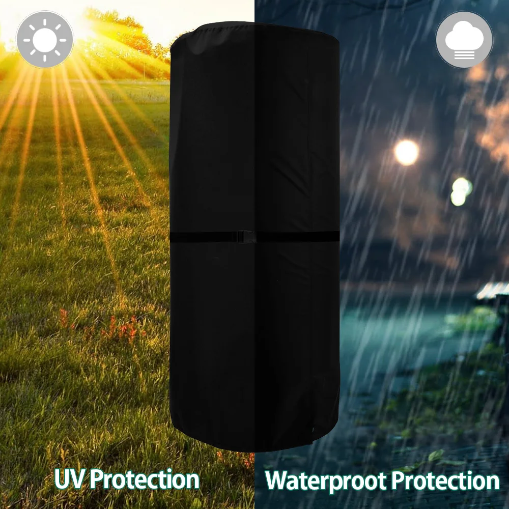 420D Oxford Cloth Waterproof Air Heater Cover Windproof Dust-Proof Heater Cover UV-resistant Garden Outdoors Furniture Protector 4