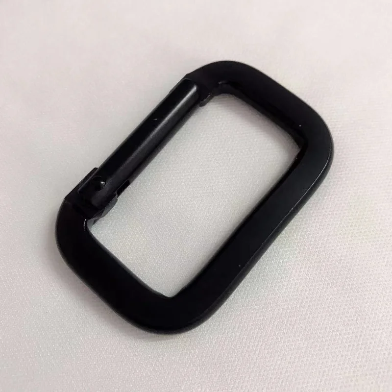 

Multi-Function Safety Buckle Camping Carabiner Black Square Fast Hang Backpack Pendant Mini Buckle Outdoor Tool Keychain
