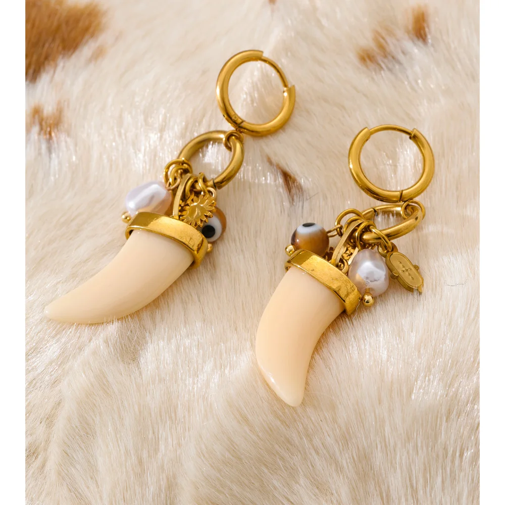Hoop Earrings Resin Acrylic Stainless Steel