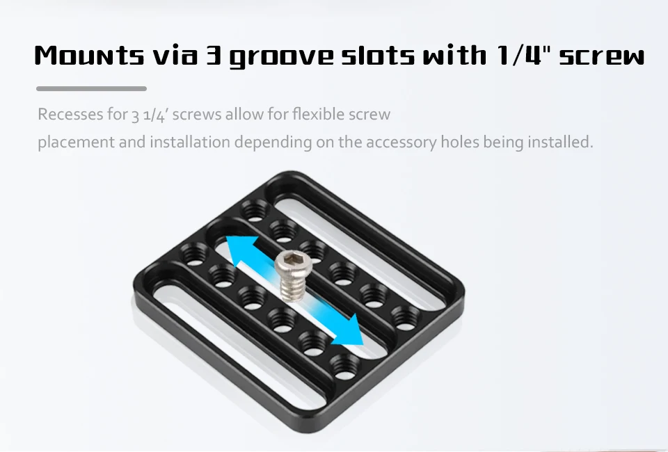 Description Picture 6 of itemCAMVATE Mini Square Camera Cheese Plate Extension Plate With 1/4" Mounting Points For DSLR Camera Accessories DIY Configuration