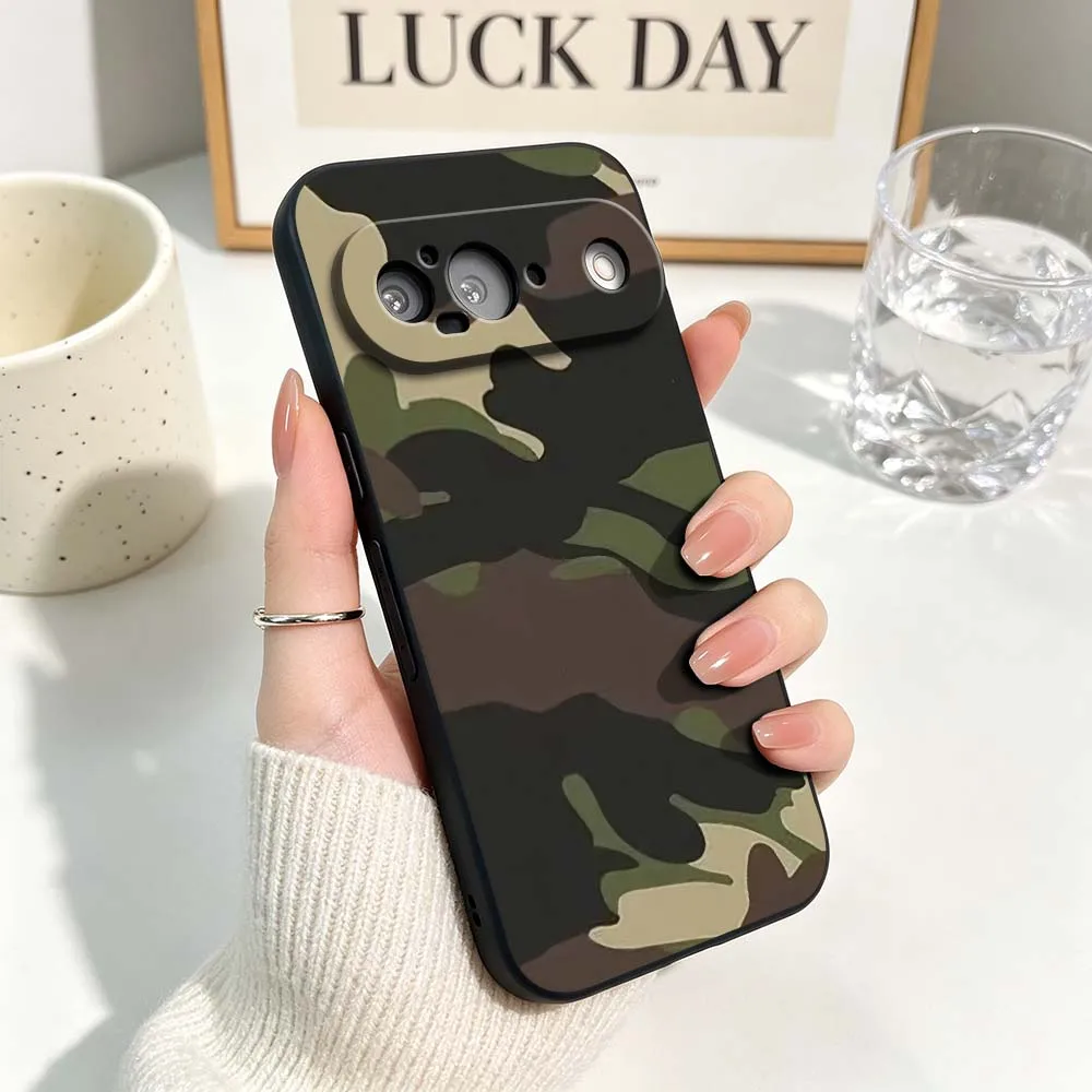 Graffiti Army Green Camouflage Black Soft Silicone Phone Case
