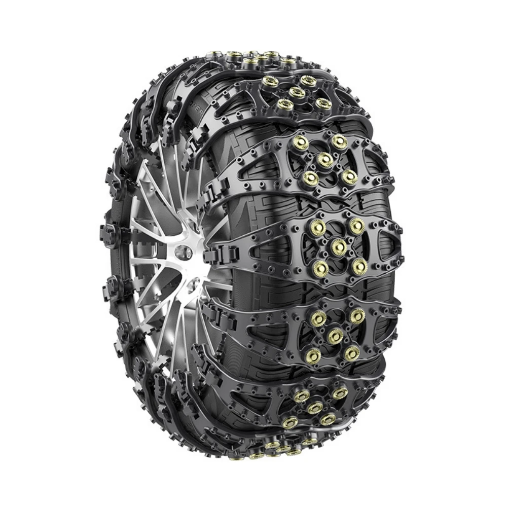1Pcs Car Snow Tire Chains Mud Tyre Wheels Thick Anti-Skid Belt For Car/SUV/Truck Portable Easy to Mount Emergency Traction Car