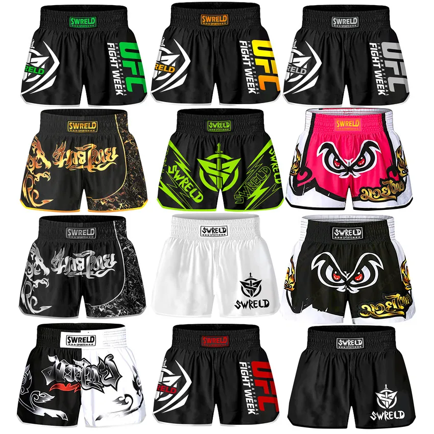Short de boxe Muay Thai Kick Boxing pour hommes, troncs MMA, NingBJJ, grappin  sportif, pas cher, pantalon court, vente en gros, 2023