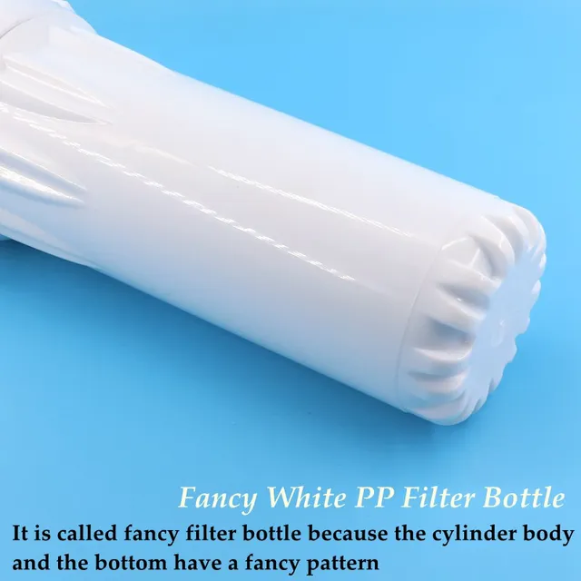 10 Hüvelykes Fehér Divatos Külső Csatszűrő Palack Új Pp Anyag Dupla Tömítő Gyűrű Szivárgásbiztos Robbanásbiztos Szűrőhordó - Image 4