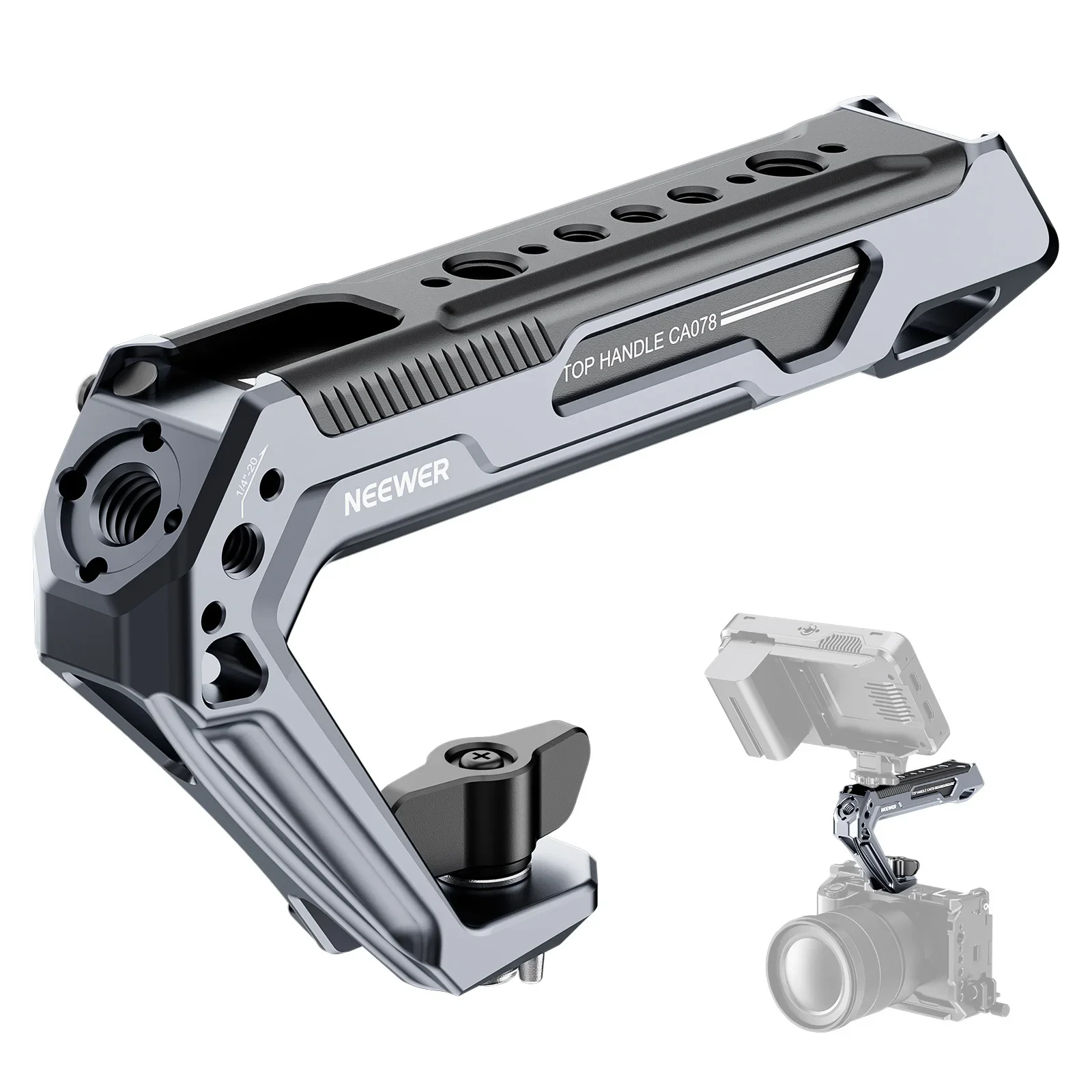 Original All Metal Camera Top Handle with 3/8 Screw Locating Pins Cold Shoes Ant