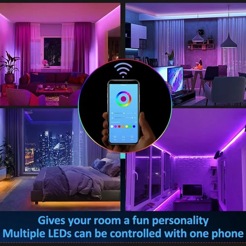 5050 RGB WIFI LED 스트립 조명, 20m LED 조명, 알렉사 와이파이 유연한 테이프, LED 다이오드 리본, 방 장식, TV용 백라이트 4