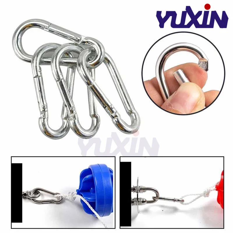 Heavy Duty Carabiner Keychain Round Oval Ring Climbing Carabiner