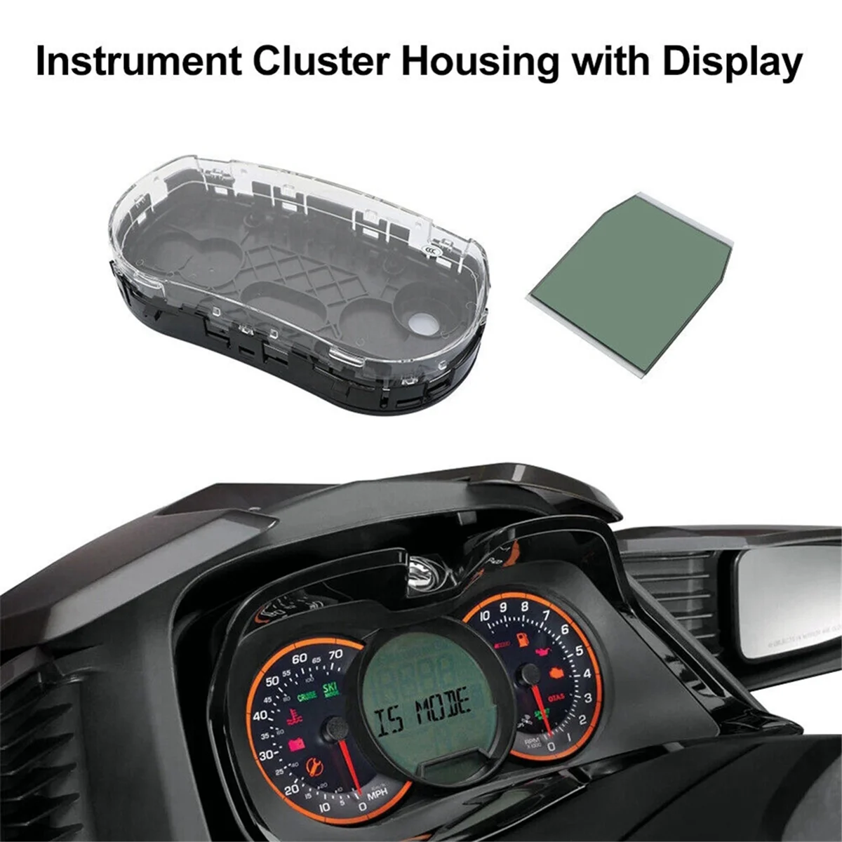 LCD Display with Instrument Cluster Housing for Sea-Doo 4-Tec GTX RXT WAKE Replace 278002761, 278002305 2