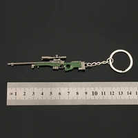 PUBG Game Keychain Weapon Pan Helmet Bulletproof Vest Gun Model Metal Pendant Chaveiro Backpack Car Key Holders 2