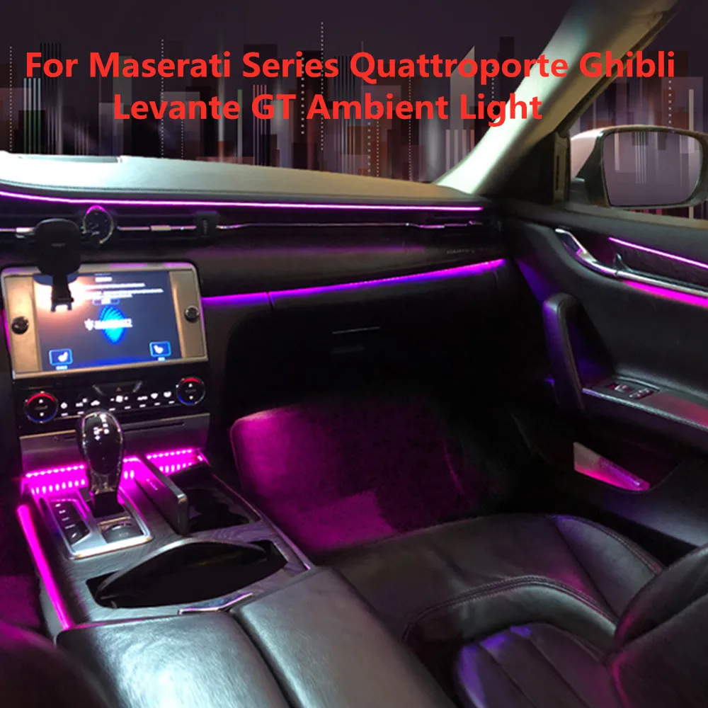 

Car Ambient Light Dashboard Display For Maserati Series Quattroporte Ghibli Levante GT Neon LED Screen Multimedia Lamp GPS Navi