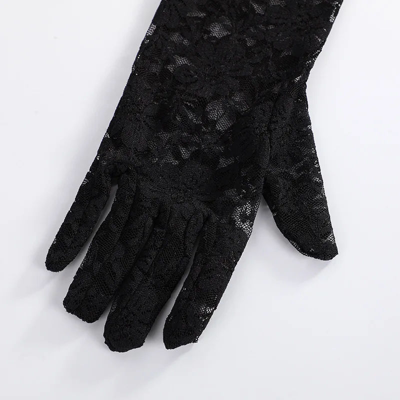Fashion Lace women's lengthened gloves anti ultraviolet ultra long women's driving sunscreen 40cm
