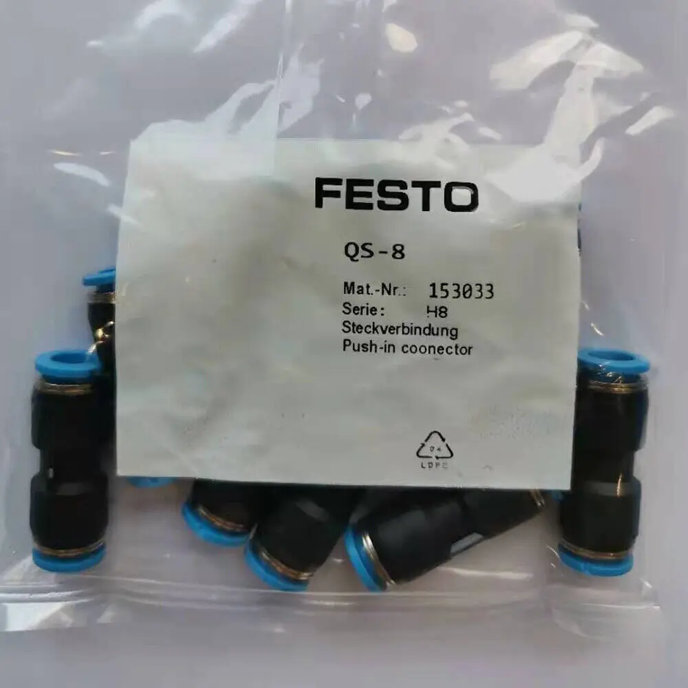 

10 шт./упаковка, разъем Festo QS-8 153033, новинка, бесплатная доставка, QS8