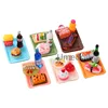20 Pcs Miniature Items 1:12 Dollhouse Supermarket Food Snacks Mini Cake Wine Drink For Blyth Barbie BJD Doll Kitchen Accessories 3