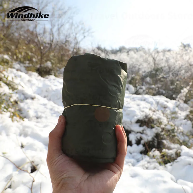 Windhike R5.8 Camping Inflatable Mat Nylon Silver-Coated Moisture-Proof Pad -20&deg; Winter Outdoor Sleeping Pad Free Inflatable Bag