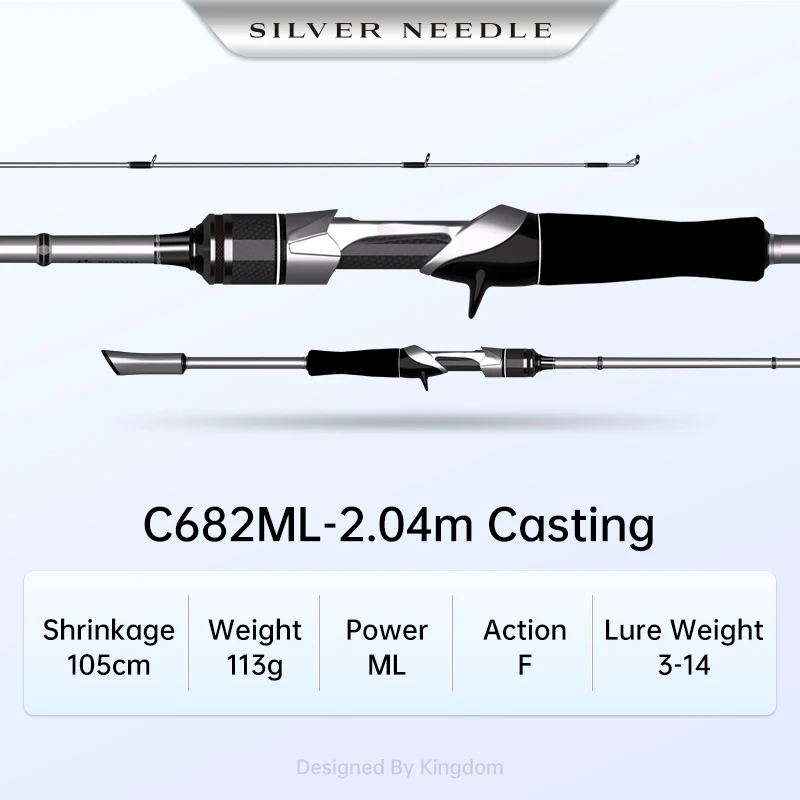 Kingdom Golden Silver Needle Fishing Rod 1.95/2.04/2.13/2.28/2.44m