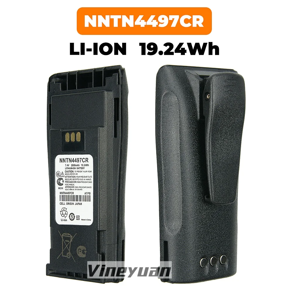 10PCS 2600mAh NNTN4497CR NNTN4497 High Capacity Li-ion Battery For Motorola CP040 CP140 CP150 CP160 CP180 DEP450 XiR P3688 Radio 4