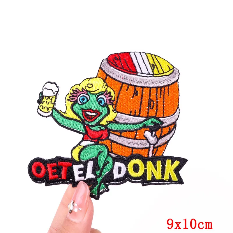 Netherland Oeteldonk Emblem Embroidery Patch Forg Carnival For Netherland Iron On Patches For Clothing Frog Patches On Clothes images - 6