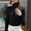 2025 Hot Fleece-Lined Slimming /Turtle Neck Top Women's Versatile Solid Color Long Sleeve T-Shirt Base Layer Autumn Winter 5