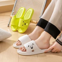 Summer Cartoon Bear Indoor Slippers for Women Lightweight Soft EVA Slides Woman Comfort Home Bathroom Non Slip Slippers - Image 4