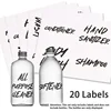 Waterproof Sticker Soap Dispenser White Black Bathroom Jar Storage Label Shower Shampoo Lotion Conditioner Bottle Stickers 1