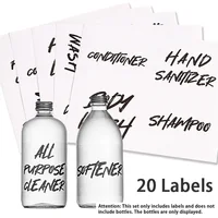 Waterproof Sticker Soap Dispenser White Black Bathroom Jar Storage Label Shower Shampoo Lotion Conditioner Bottle Stickers 1