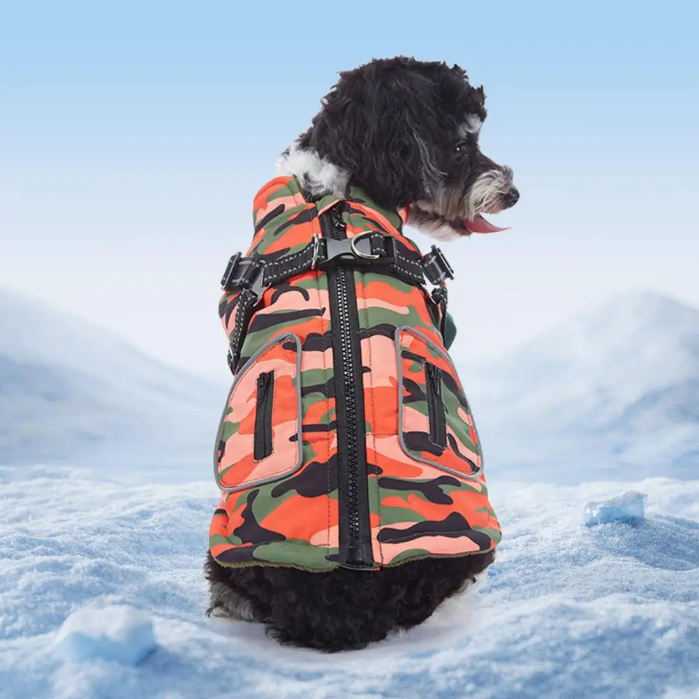 Soft Fabric Pet Apparel Zipper Pet Jacket for Dogs Winter Dog Coat Bundle Waterproof Snow Jacket with Zipper Windproof for Dogs