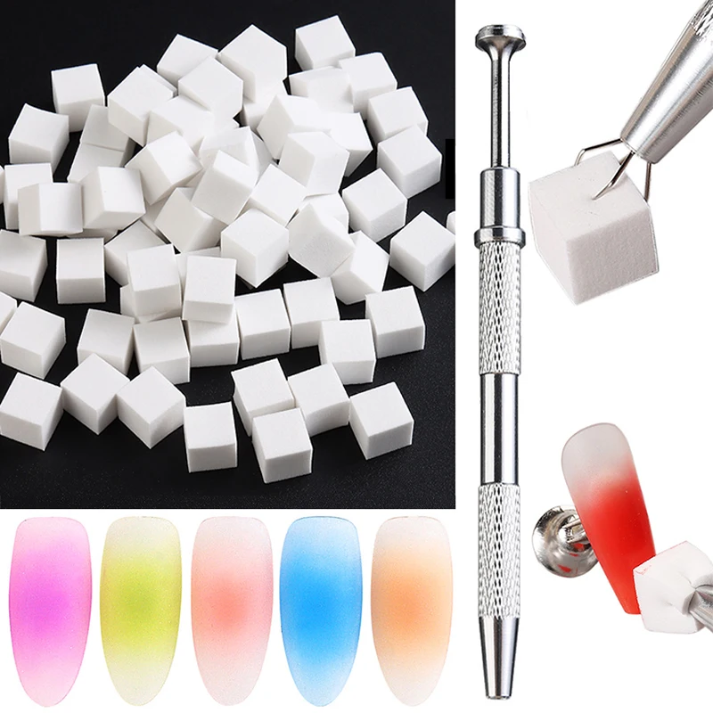Stainless Steel Nail Art Sponge Tweezer for Precision