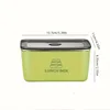 1pc Stainless Steel Food Storage Box with Lid Stackable Food Container Reusable Fruit Food Storage Box Office Metal Lunch Box 2