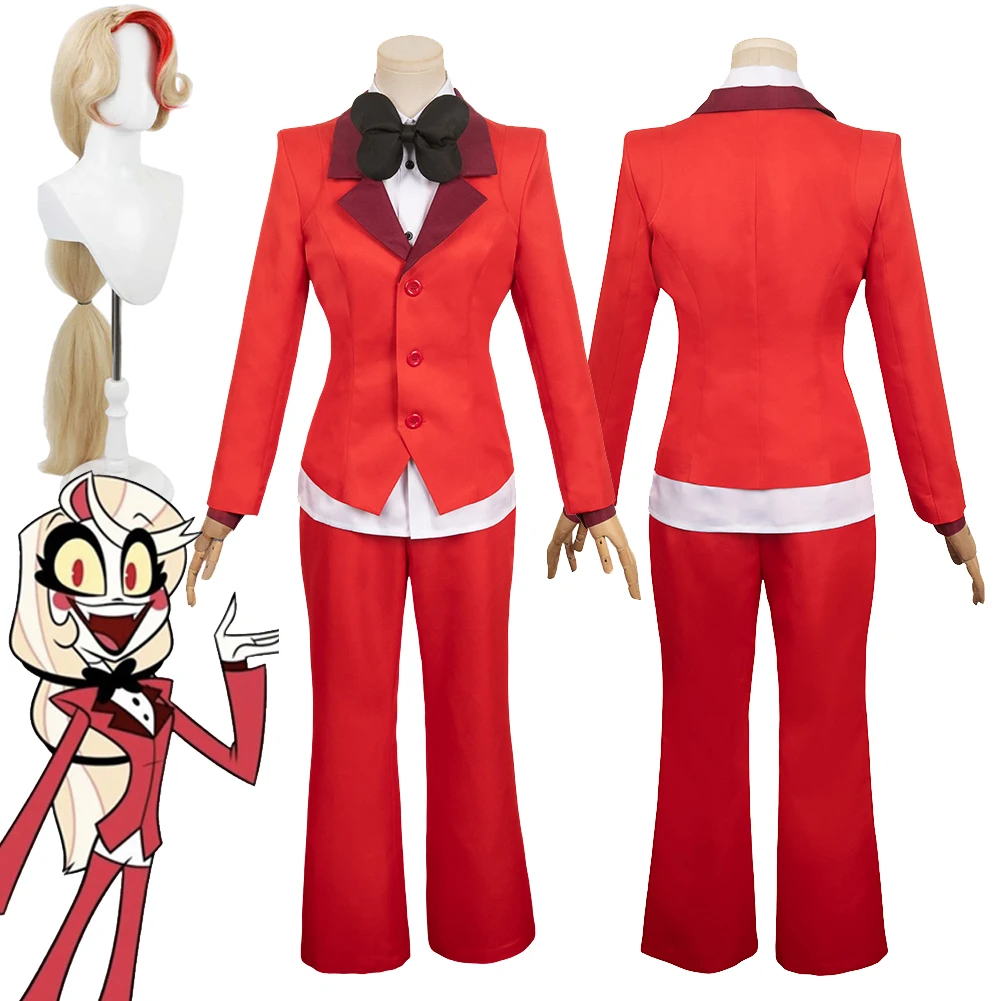 Hazzbin Fantasia Hotel Charlie Morningstar Costume Cosplay Travestimento Per Le Donne Cappotto Adulto Camicia Pantaloni Halloween Carnival Suit