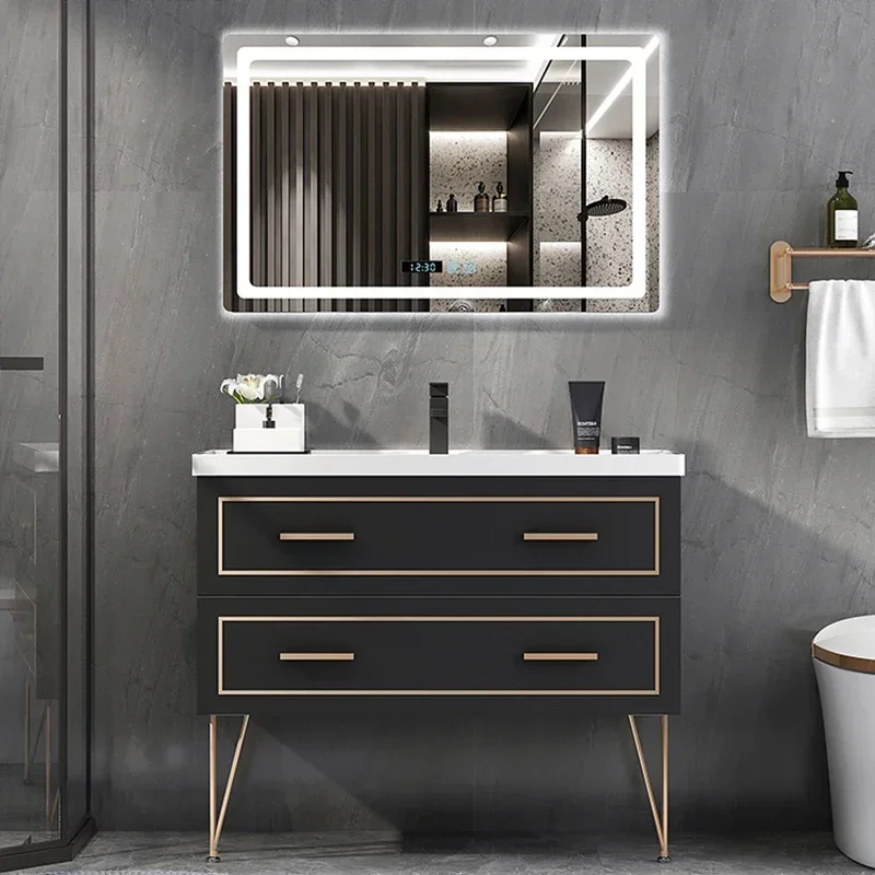 Light Luxury Wash Basin Hand Washing Basin Cabinet Bathroom Floor Washstand