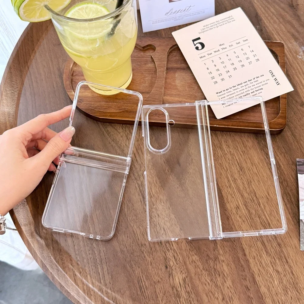 Crystal Clear Shockproof Slim Hinge Protector Case - Transparent Acrylic Cover