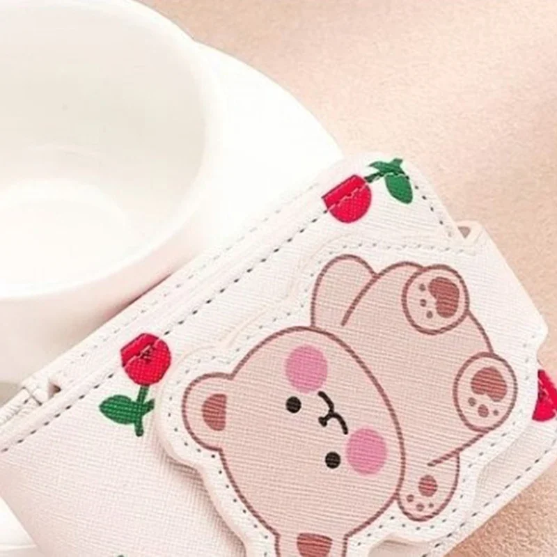 1pc Little Bear Lipstick Bag with Mirror Mini Bag Girl Portable Travel Makeup and Makeup Storage Bag Blind box Small makeup bag 4
