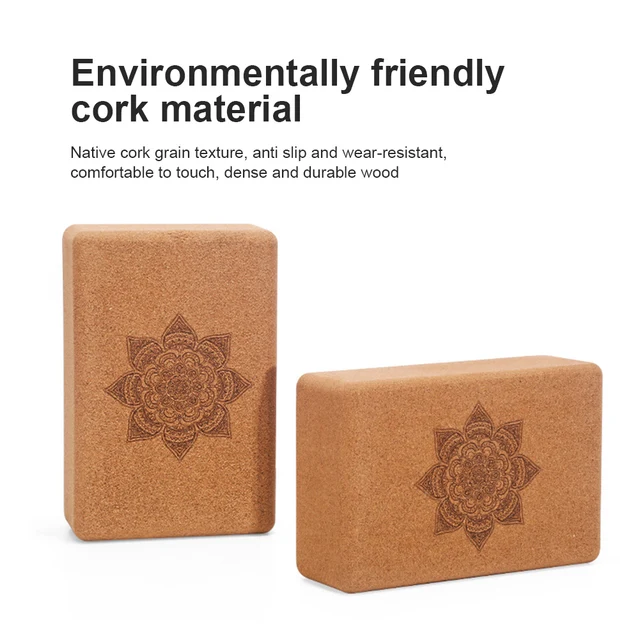 1PCS Cork Yoga Block EVA Gym Blocks Foam Yoga Brick Exercise Stretch Body Shaping Wood Yoga Blocks Fitness Yoga Accessories 5