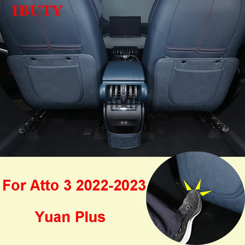 

For BYD Atto 3 Yuan Plus 2022 2023 Interior Accessories Car Seat Back Anti-kick Mat B-Pillar Protection Cover Pad