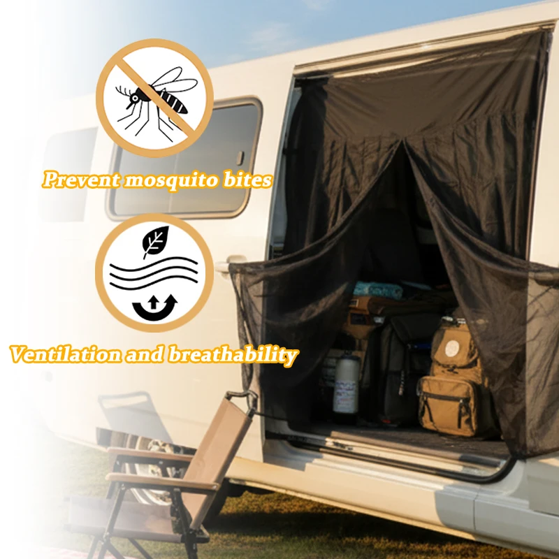 Écran Bug Van Pour Camping-car, Filet Bug Van Bord Magnétique 210 X 165 Cm