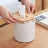 Desktop Tissue Box Wooden Lid Nordic Minimalist Style Tissue Case Kitchen Table Paper Extraction Container Home Tissue Boxes 1