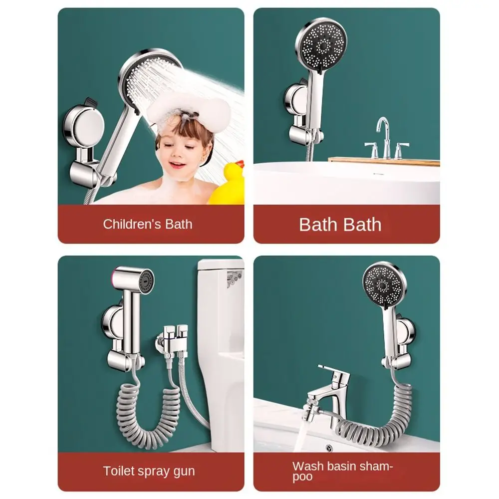Description Picture 6 of itemAdjustable Shower Head Holder Suction Cup Type Wall Mounted Showerhead Bracket Handheld Sprayer Support Bathroom Accessories