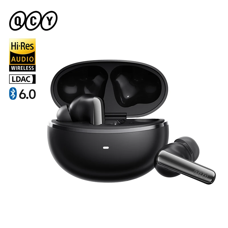 Ship From ES/PL/BR QCY HT18 Wireless Earphones Bluetooth 6.0 MeloBuds N70 Adaptive Hybrid ANC 6 Mics LDAC Hi-Res Audio Earbuds