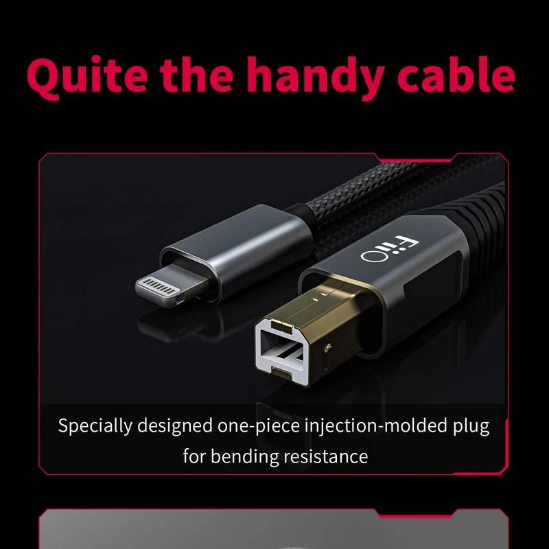 Fiio LD-LT1/LD-TC1 USB Type-B to Type-C / Lightning Audio Cable Adapter For FIIO K9 PRO/K5 Pro