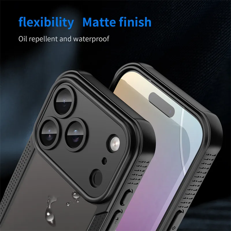 Durable Matte Bumper Protective Phone Case with TPU Border