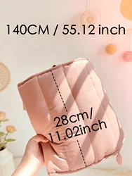 Cozy Cartoon - Printed Baby Crib Bumper Cushion - Double - Sided, Anti - Collision, Autumn/Winter Warmth (140cm reddish brown)