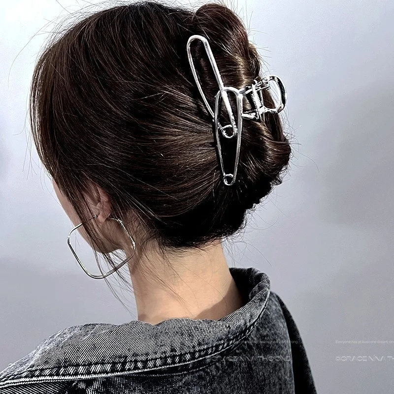 Mode Persönlichkeit Elegante Hohle Geometrische Metall Haar Klaue Pin Vintage Haar Clip Stirnband Haarnadel Haar Krabben Haar Zubehör – Detail 3