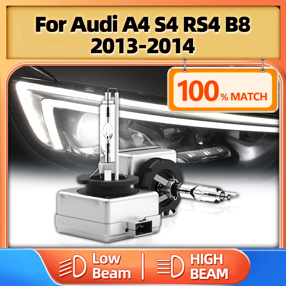 

Car Headlight Bulbs 35W D3S HID Xenon Light Bulbs 12V 6000K White Xenon Headlamps Bulbs For Audi A4 S4 RS4 B8 2013 2014