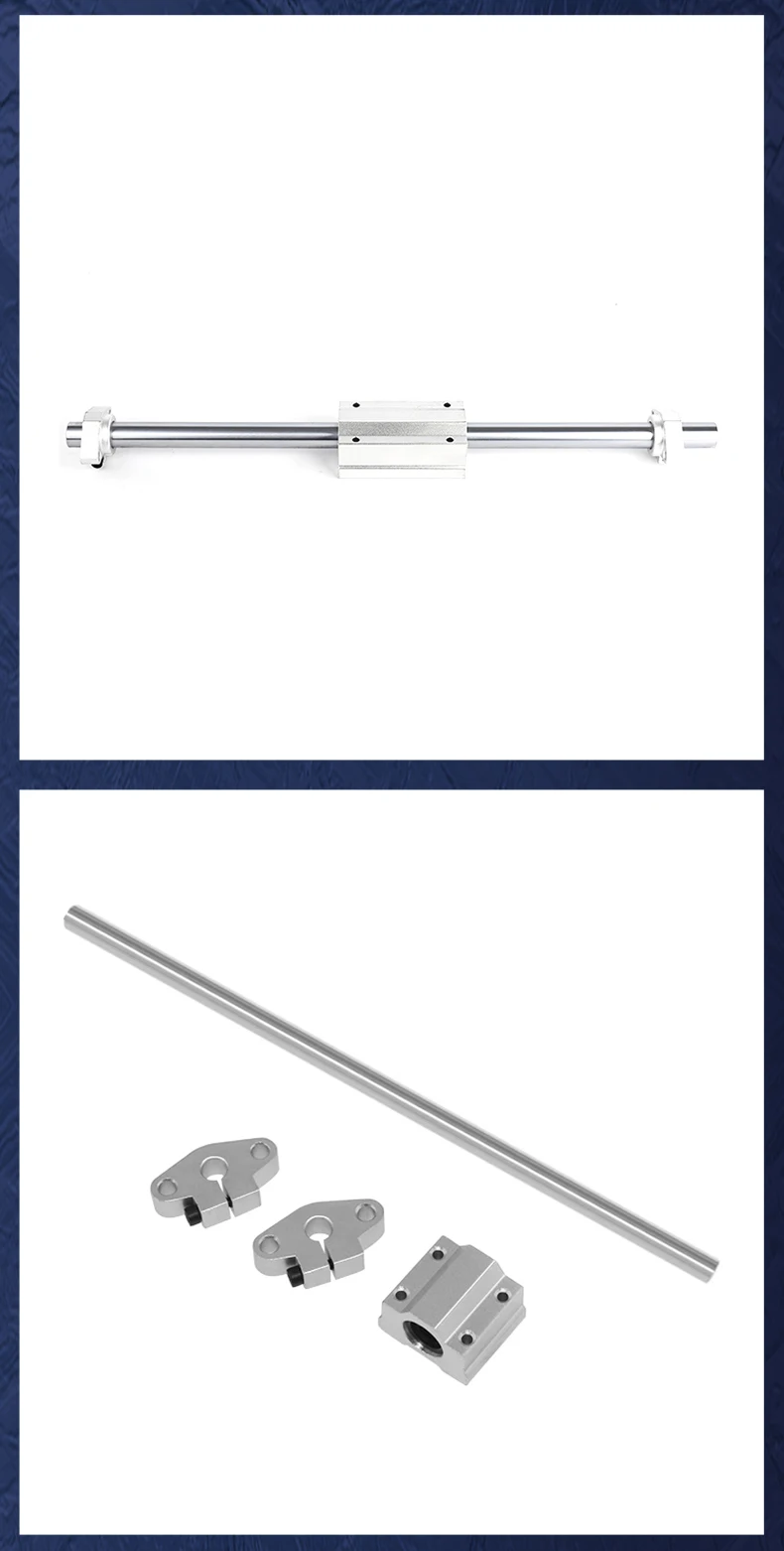 SC Optisches Achsen-Linearsystem 2 Stück Linearführungsschiene Länge=150-1150mm+4 Stück SCSUU Linearlager-Schlitten+4 Stück SK Halterung – Detail 12