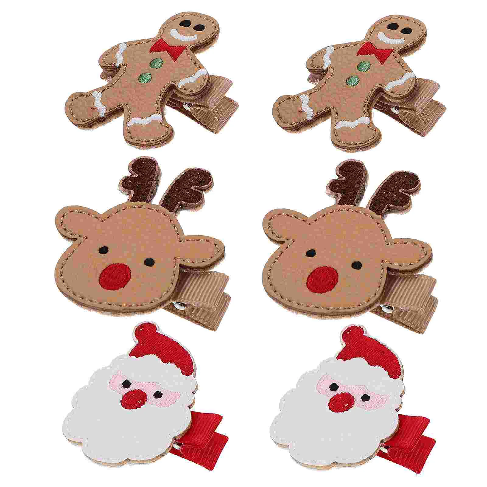 

6 Pcs Kids Hair Accessories Small Barrettes Elk Vpartwig Curly Human Holiday Clips Iron Scrunchies