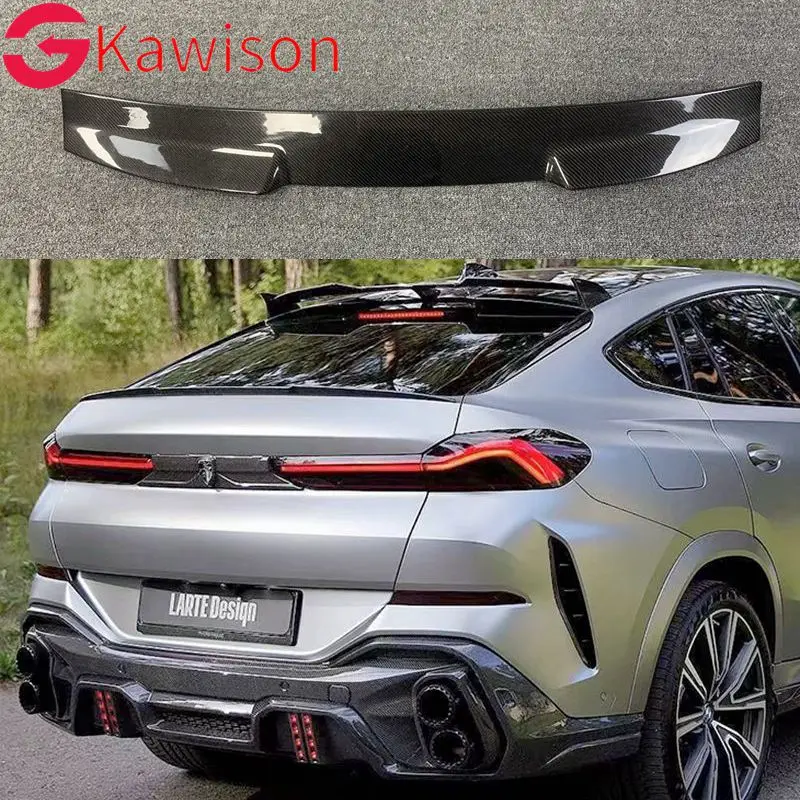 

For BMW 6 Series GT G32 2021 Real Carbon Fiber roof spoiler Back Trunk Tail Wing