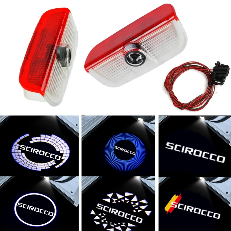 Luz LED de bienvenida para puerta de coche, proyector de cortesía, luces de sombra fantasma para VW Scirocco 2009, 2016, 2014, 2011, 2010, 2015,