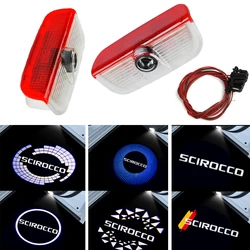 2Pcs LED Car Door Welcome Light Logo Courtesy Projector Ghost Shadow Lights for VW Scirocco 2009 2016 2014 2011 2010 2015 2013