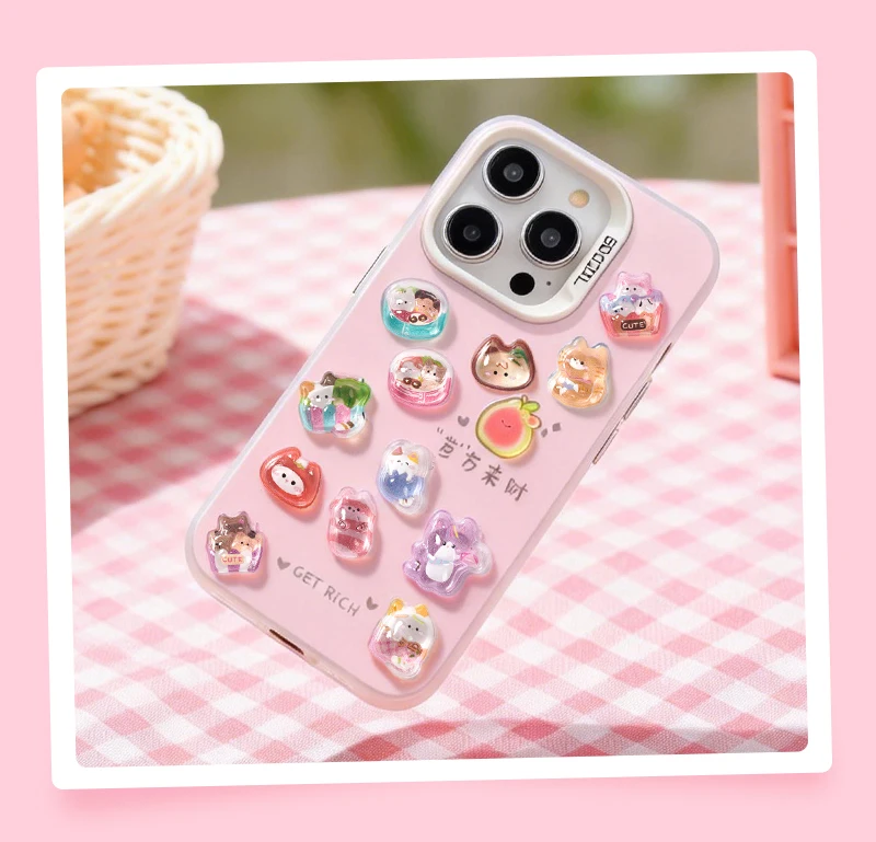 1 pc/4 pcs Cute Animals Sweet 3D Relief Stickers Journaling DIY Diary Stationery Sticker Decor School Supplies Gift